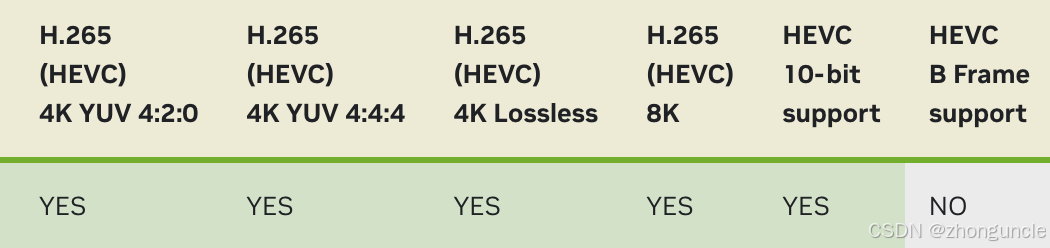 1080 Ti supported encoding formats (additional 3 formats vs 980 Ti)
