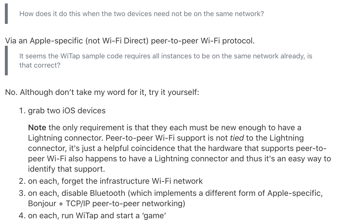2015 DTS Engineer's response on iOS Wi-Fi Direct