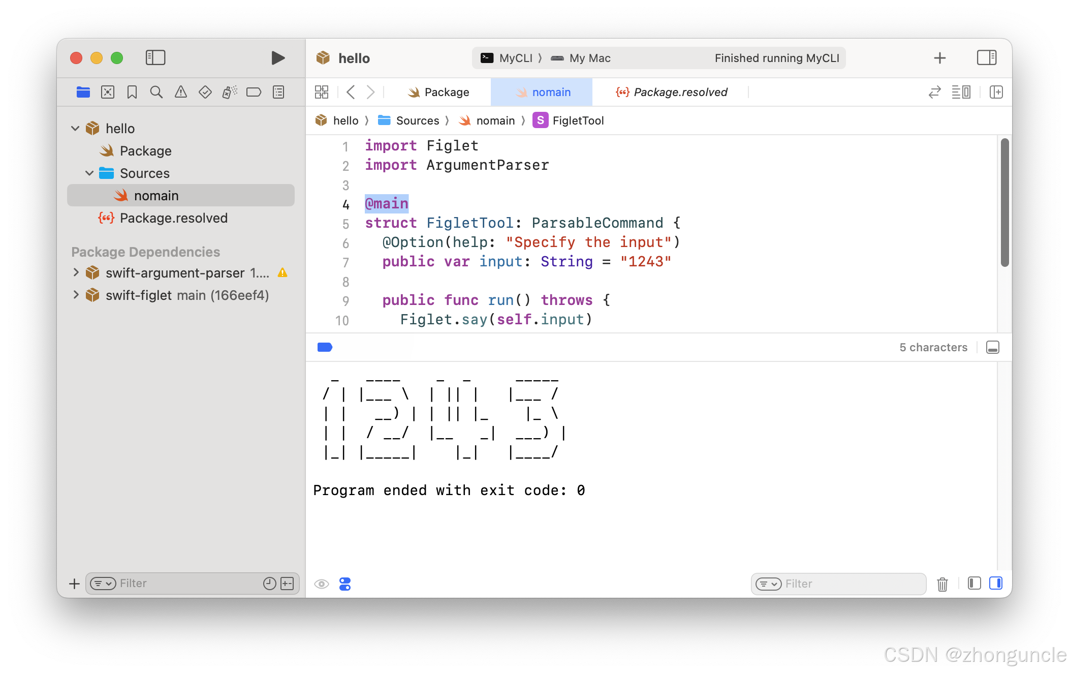Successful build after renaming main.swift