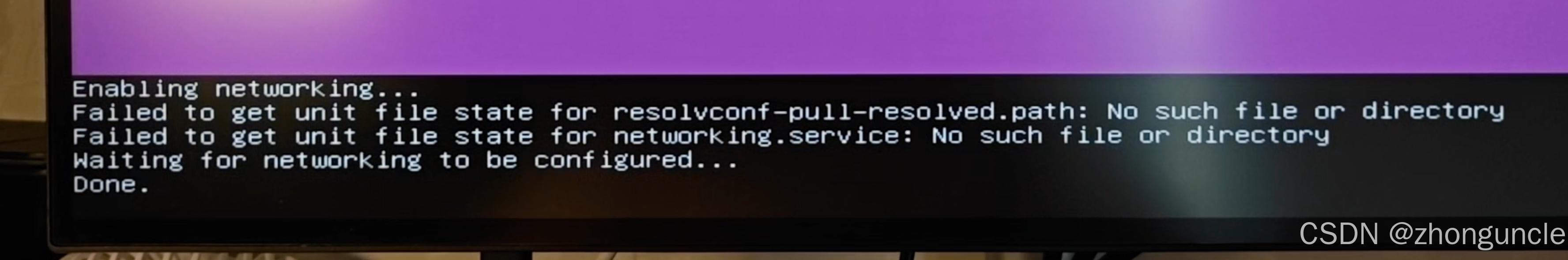 Network error in GRUB recovery mode