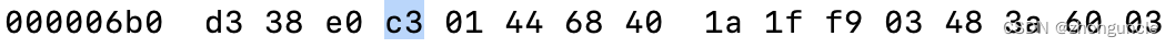 it is `c3` in `6b3h`