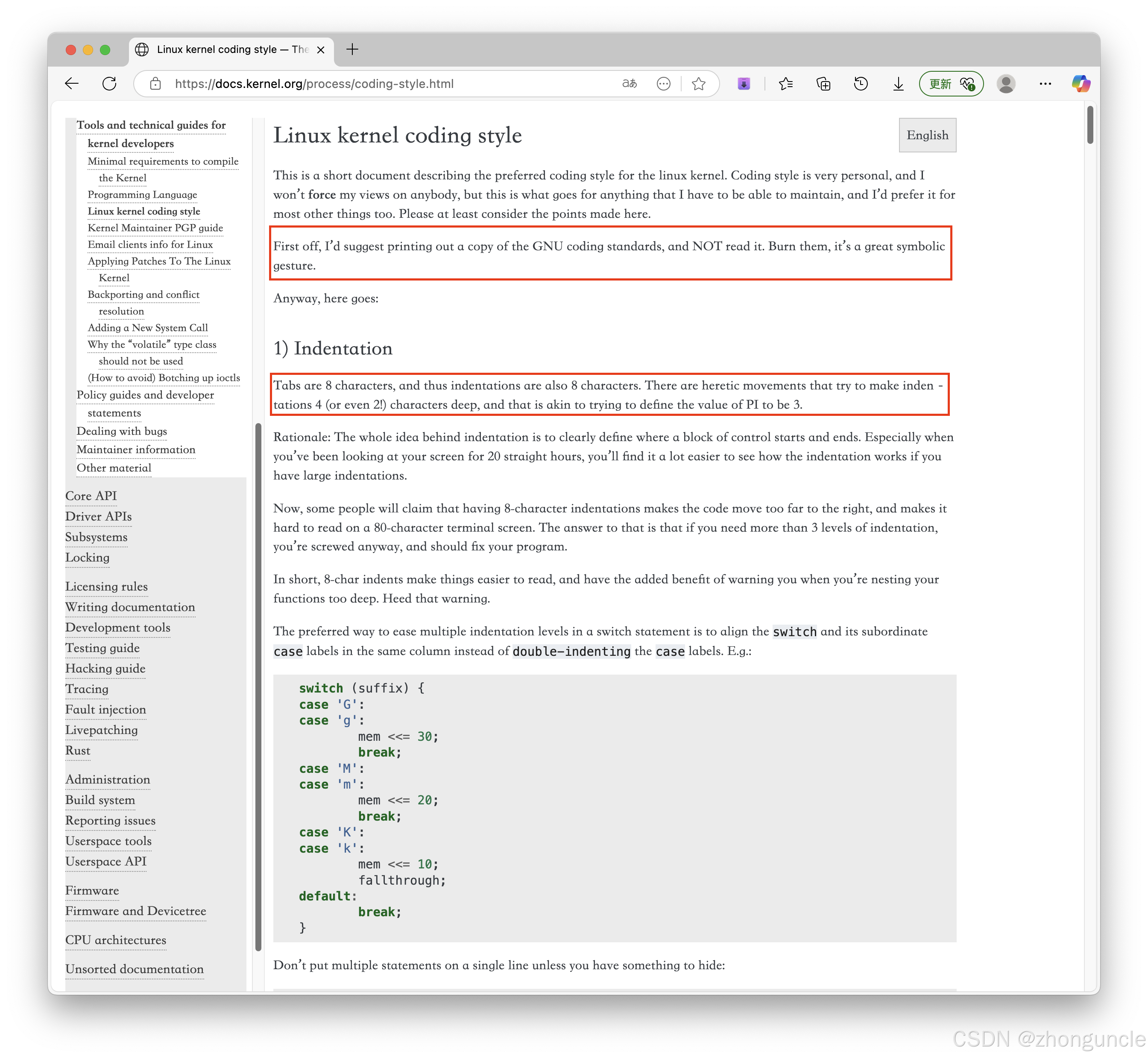Adjacent Linus quotes in the Linux kernel coding style documentation