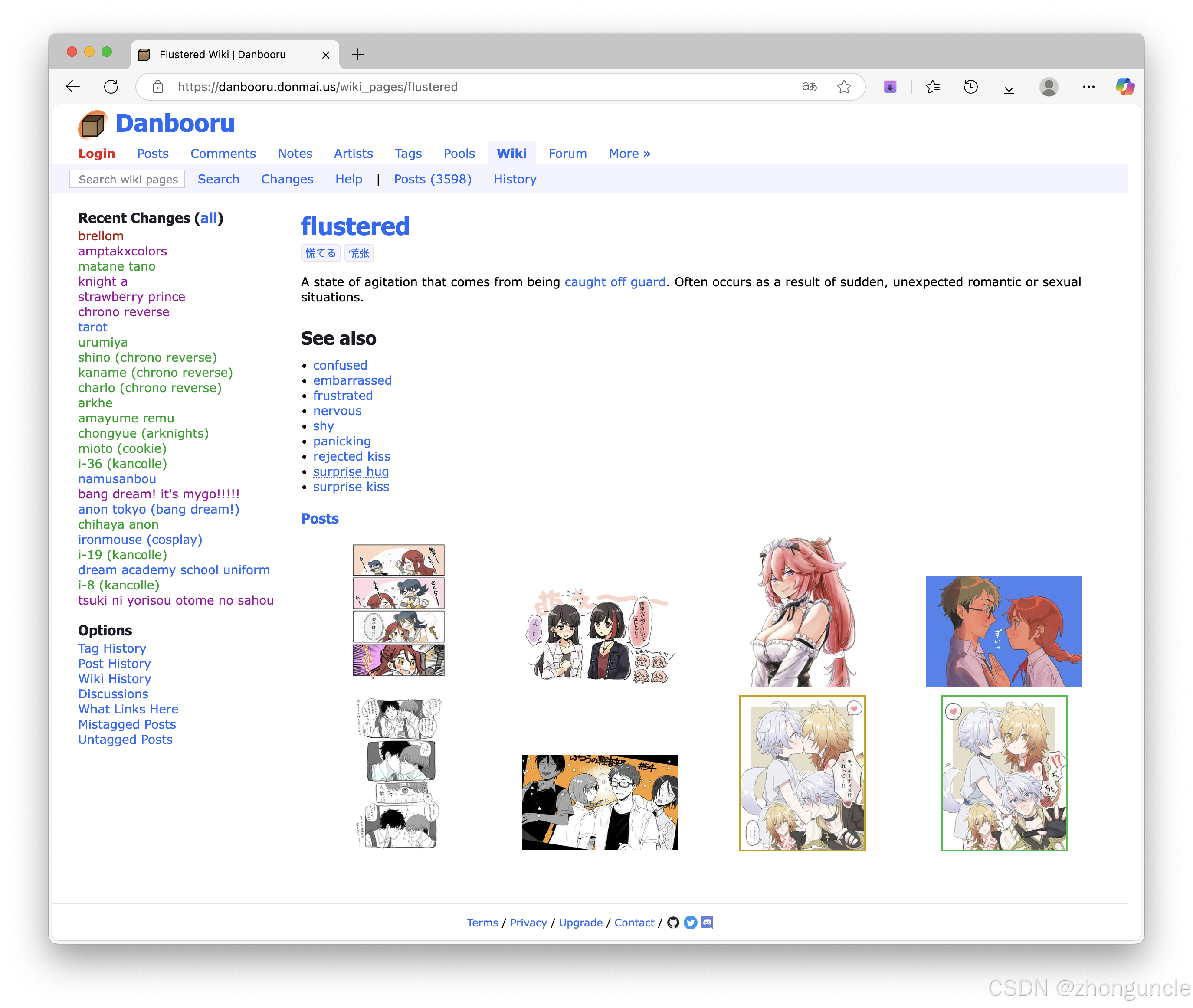 Danbooru tag 'flustered' with examples