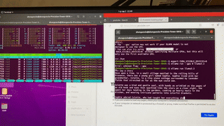 Demonstration of Ollama running on CPU