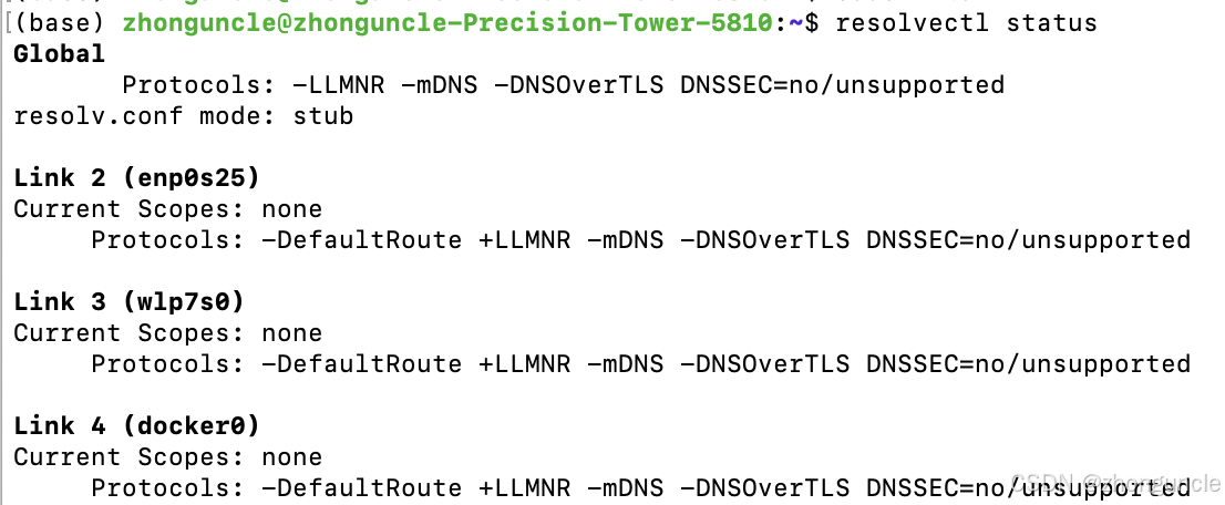 resolvectl status showing no DNS servers
