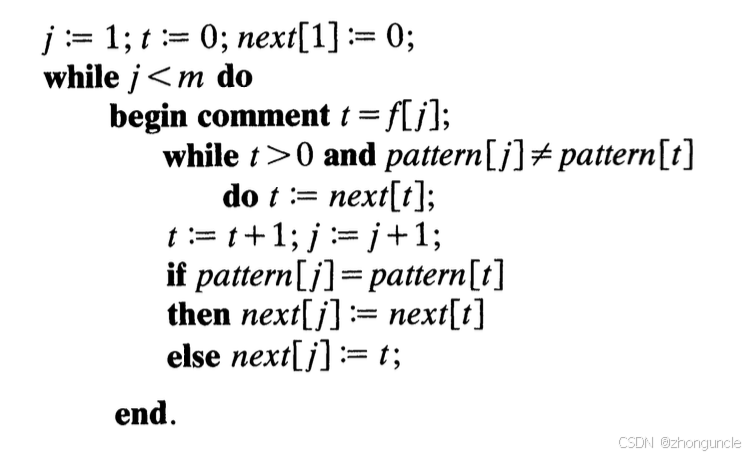 Code structure for calculating next array in original paper