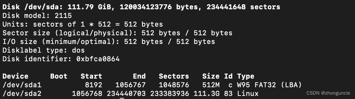 /dev/sda is now a new hard drive